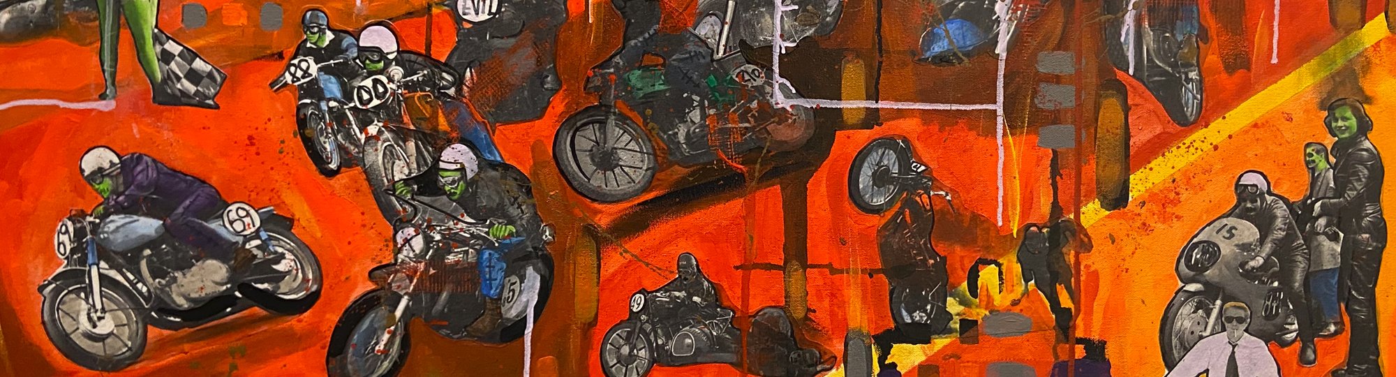 CYCLE OF MOTORS THE ART OF MOTORCYCLE CULTURE PAINTED WORKS BY BILL ALATALO
